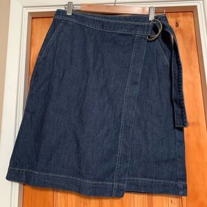 Banana Republic denim wrap skirt with belt 6